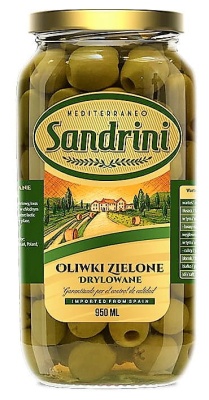 Oliwki zielone drylowane Sandrini słoik 950ml.jpg