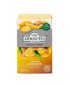 Ahmad Tea Napar Herbaciany Lemon Ginger Cytryna Imbir 20 torebek aluminiowych