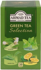 Ahmad Tea Selection Green Teas Mix smaków herbat zielonych 4 x 5 torebek aluminiowych