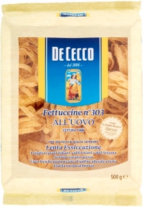 Makaron jajeczny Fettuccine De Cecco 500g all'uovo do sosów