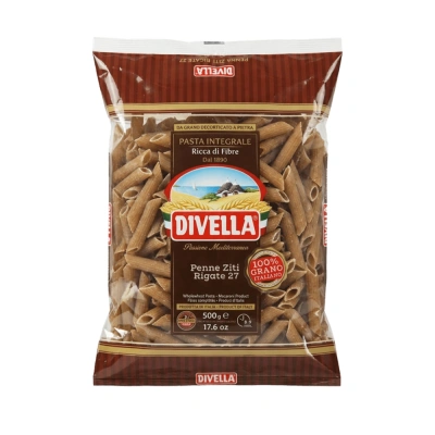 Makaron pełnoziarnisty Penne Ziti Rigate Divella.jpg