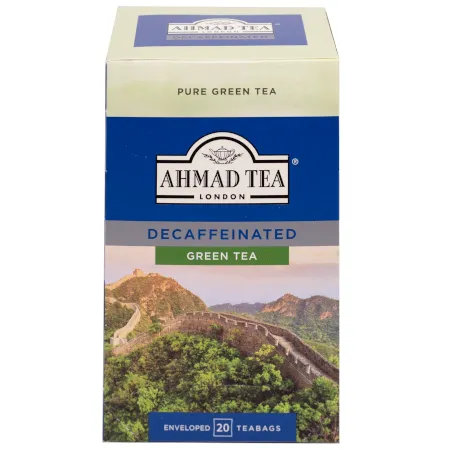 Ahmad Tea Decaffeinated bezkofeinowa zielona herbata 20 torebek aluminiowych