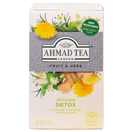 Ahmad Tea Detox napar ziołowy 20 torebek aluminiowych