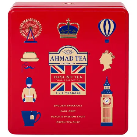 Ahmad Tea English Tea Four Collection puszka 4x8 torebek aluminiowych