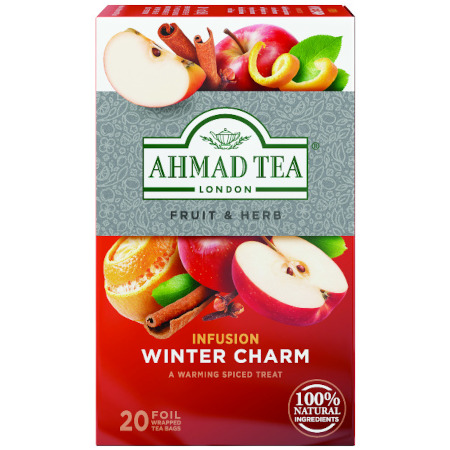 Ahmad Tea Napar Herbaciany Winter Charm Piernikowy Zapach Świąt 20 torebek aluminiowych