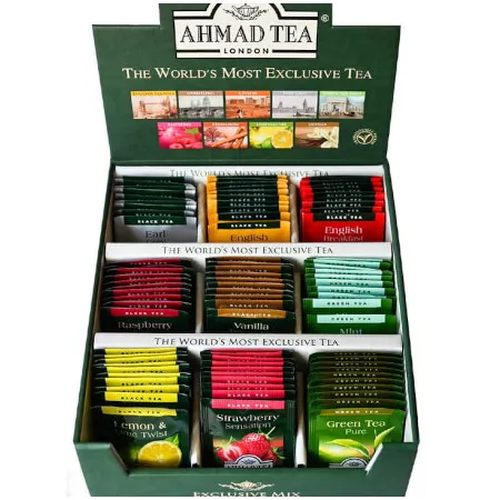 Ahmad Tea skrzynka Herbaciana bombonierka 9x10 torebek aluminiowych