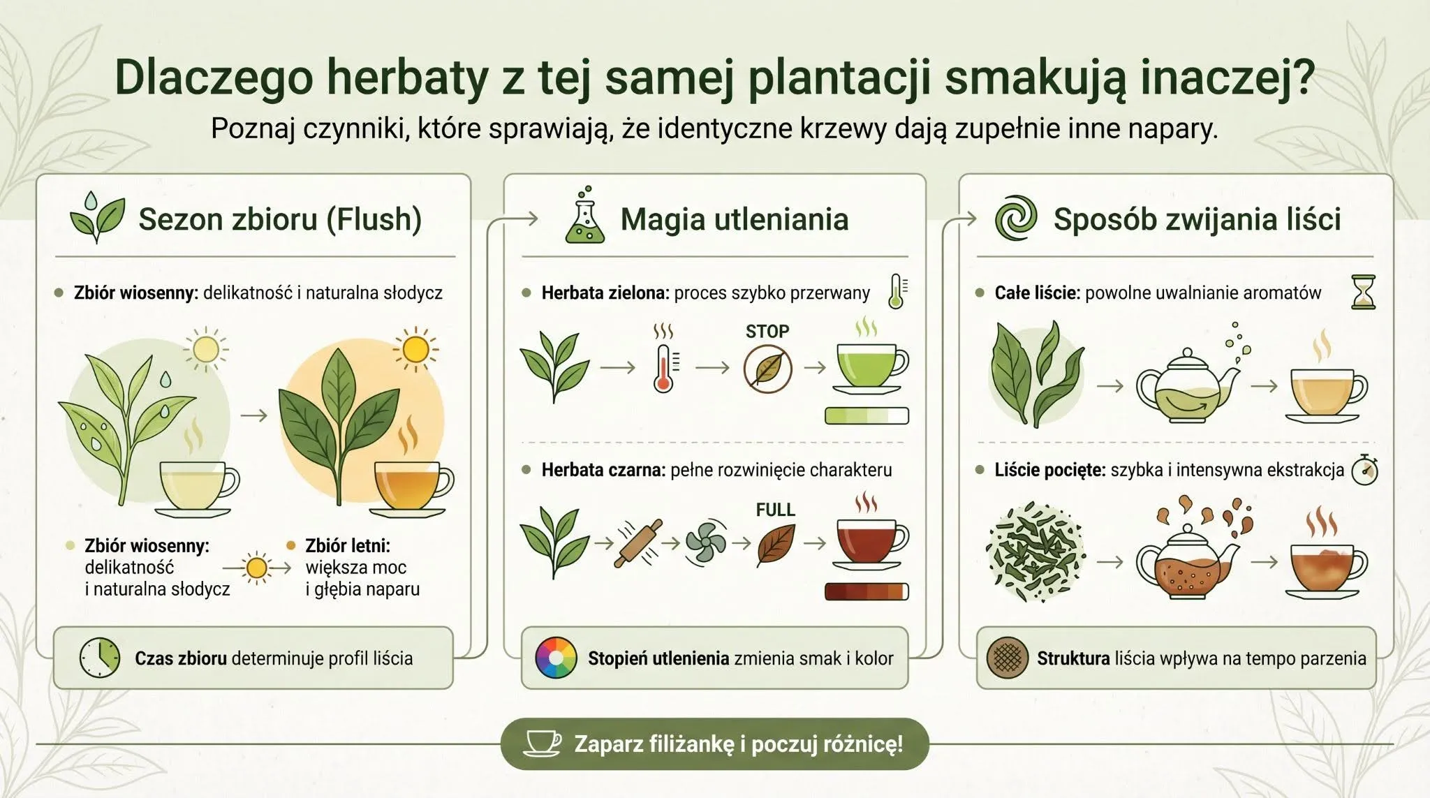 Dlaczego herbaty z tej samej plantacji smakują inaczej?