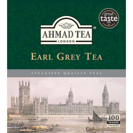 Ahmad Tea Earl Grey Herbata czarna 100 torebek z zawieszką