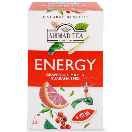 Ahmad Tea Energy healthy benefit herbata ziołowo owocowa 20 torebek