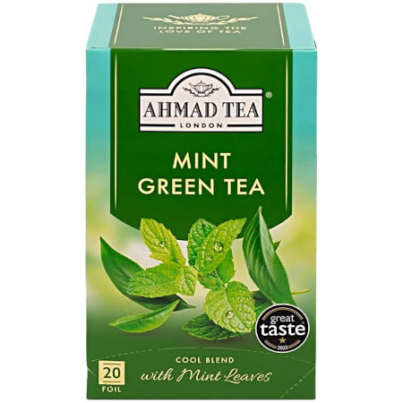 Ahmad Tea Green Tea Mint Mystique Herbata zielona Miętowa 20 torebek aluminiowych