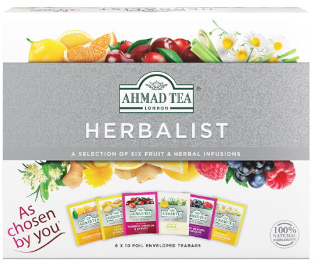 Ahmad Tea Herbalist zestaw owocowo ziołowych naparów 6 x 10 torebek aluminiowych
