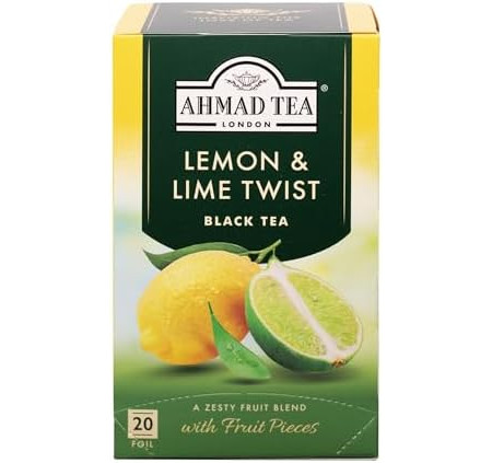 Ahmad Tea Lemon Lime twist herbata czarna Cytryna i Limonka 20 torebek aluminiowych