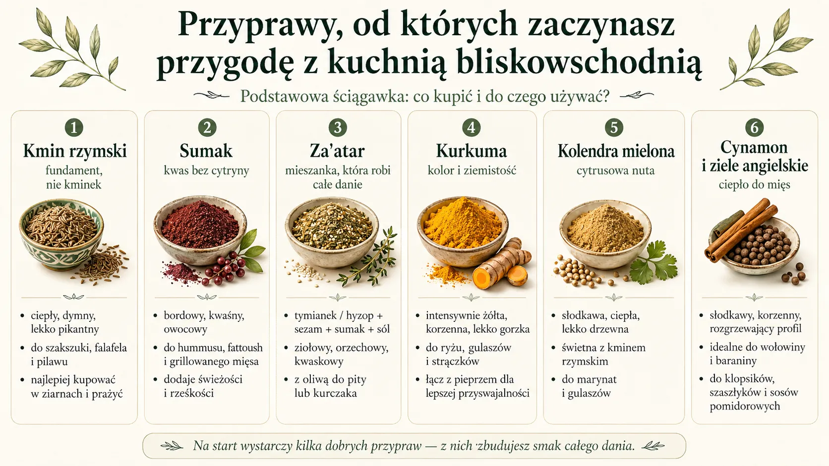 Przyprawy, od których zaczynasz przygodę z kuchnią bliskowschodnią