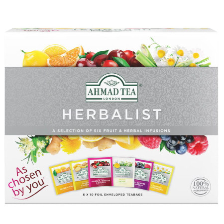 Ahmad Tea Herbalist zestaw owocowo ziołowych naparów 6 x 10 torebek aluminiowych