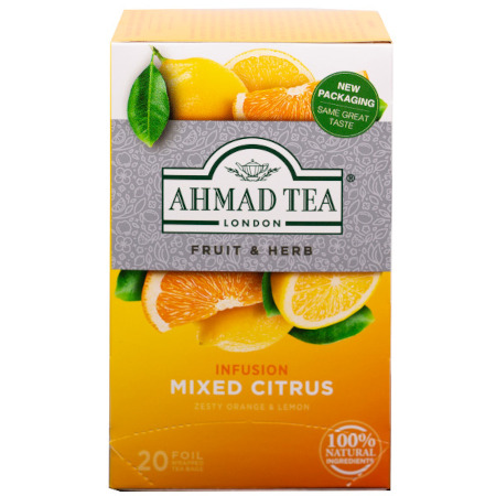 Ahmad Tea Napar Herbaciany Mixed Citrus Owoce Cytrusowe 20 torebek aluminiowych