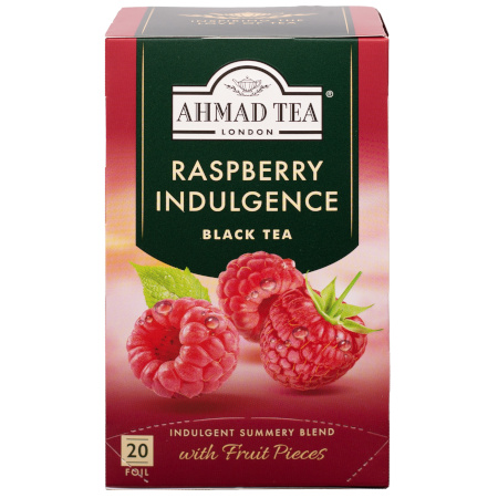 Ahmad Tea Raspberry Indulgence herbata czarna malinowa 20 torebek aluminiowych